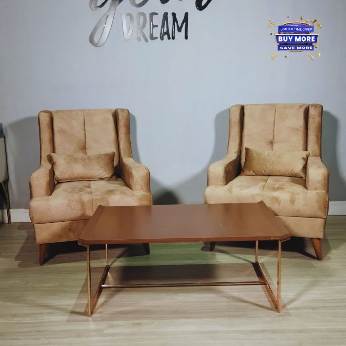 Estilo Wing Chair + Roma Coffee Table