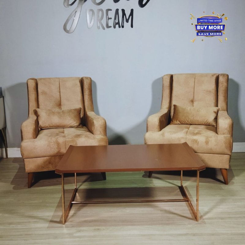 Estilo Wing Chair + Roma Coffee Table